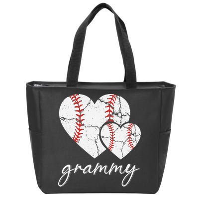 Baseball Grammy Mother's Day Baseball Gift Zip Tote Bag