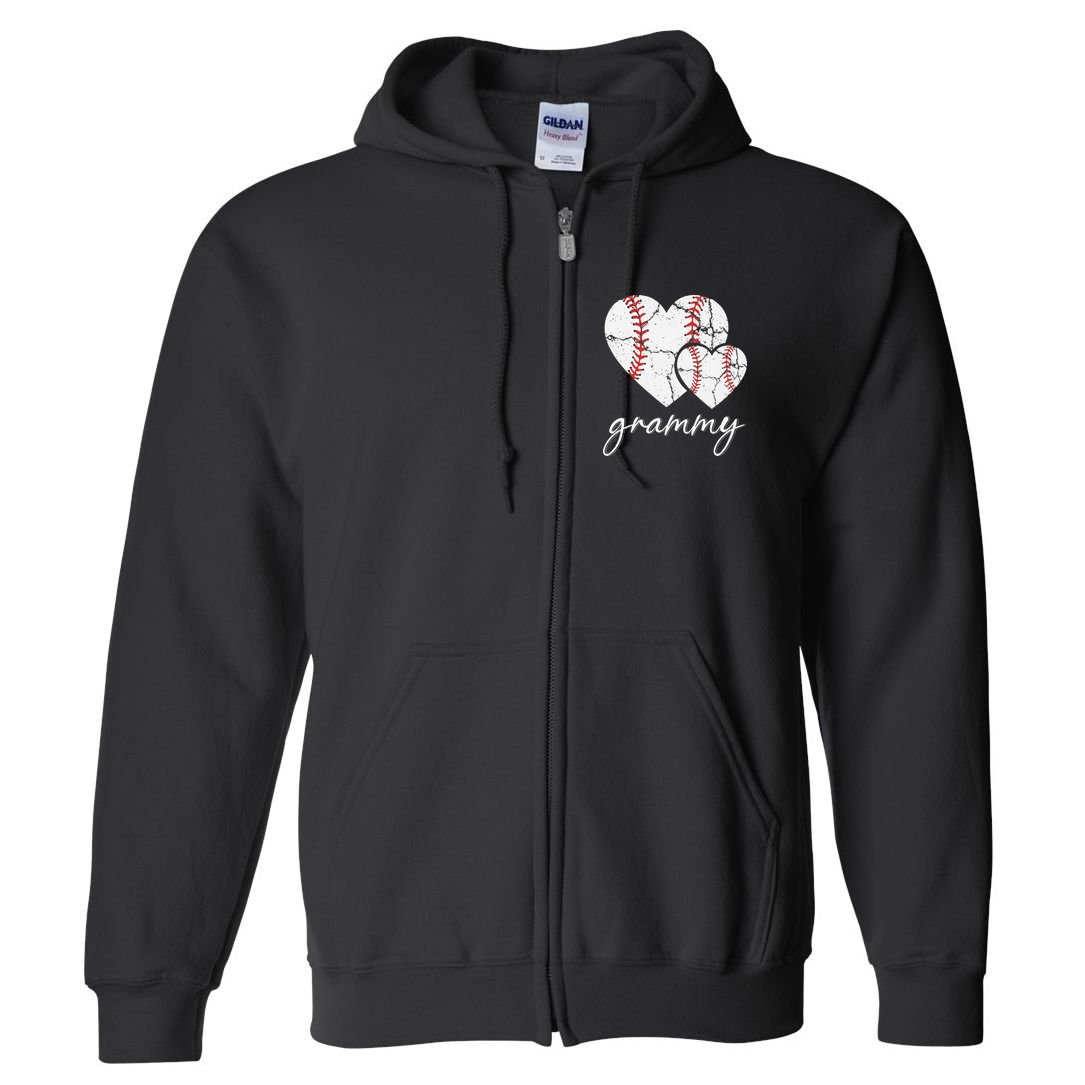 Baseball Grammy Mother's Day Baseball Gift Full Zip Hoodie