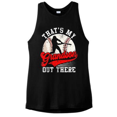 Baseball Grandma Mothers Day Thats My Grandson Out There Ladies PosiCharge Tri-Blend Wicking Tank