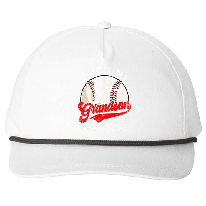 Baseball Grandma Mothers Day Thats My Grandson Out There Snapback Five-Panel Rope Hat