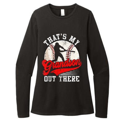 Baseball Grandma Mothers Day Thats My Grandson Out There Womens CVC Long Sleeve Shirt