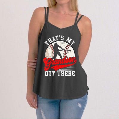 Baseball Grandma Mothers Day Thats My Grandson Out There Women's Strappy Tank