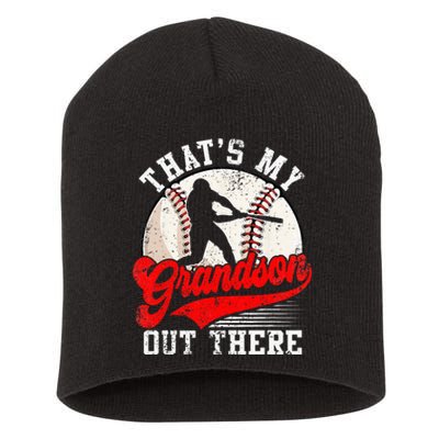 Baseball Grandma Mothers Day Thats My Grandson Out There Short Acrylic Beanie