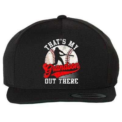 Baseball Grandma Mothers Day Thats My Grandson Out There Wool Snapback Cap