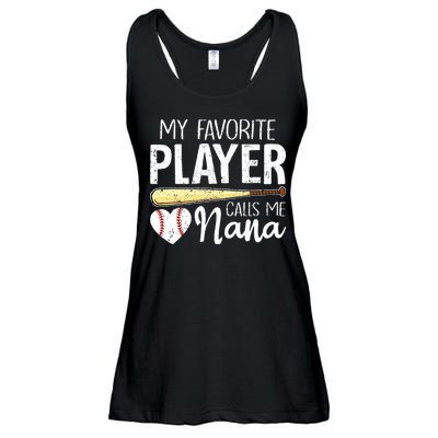 Baseball Grandma My Favorite Player Calls Me Nana Baseball Ladies Essential Flowy Tank