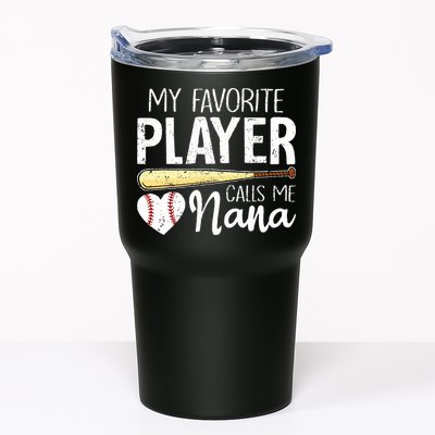 Baseball Grandma My Favorite Player Calls Me Nana Baseball Tumbler