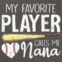 Baseball Grandma My Favorite Player Calls Me Nana Baseball Cotton Canvas Backpack