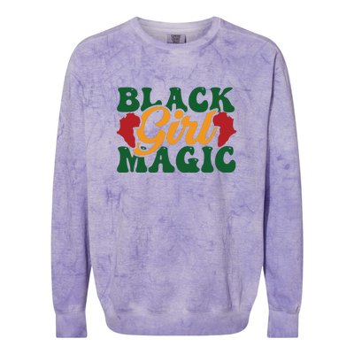 Black Girl Magic For Black History Month Colorblast Crewneck Sweatshirt