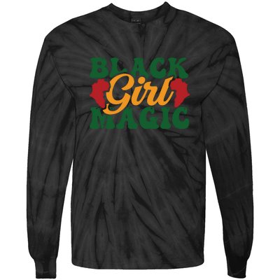 Black Girl Magic For Black History Month Tie-Dye Long Sleeve Shirt