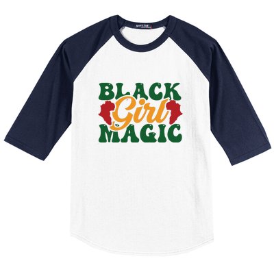 Black Girl Magic For Black History Month Baseball Sleeve Shirt