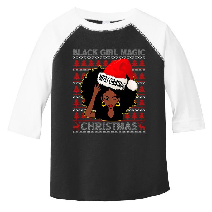 Black Girl Magic Merry Christmas African American Woman Xmas Toddler Fine Jersey T-Shirt