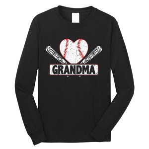 Baseball Grandma Matching Family funny Baseball Lover Long Sleeve Shirt