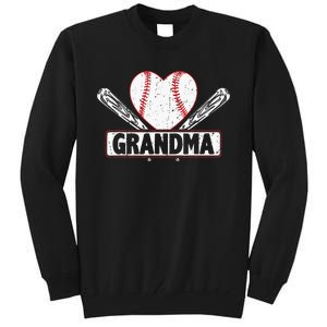 Baseball Grandma Matching Family funny Baseball Lover Tall Sweatshirt