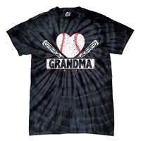 Baseball Grandma Matching Family funny Baseball Lover Tie-Dye T-Shirt