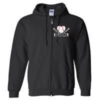 Baseball Grandma Matching Family funny Baseball Lover Full Zip Hoodie