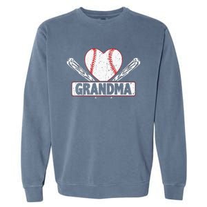 Baseball Grandma Matching Family funny Baseball Lover Garment-Dyed Sweatshirt