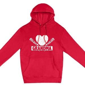 Baseball Grandma Matching Family funny Baseball Lover Premium Pullover Hoodie