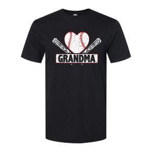 Baseball Grandma Matching Family funny Baseball Lover Softstyle CVC T-Shirt