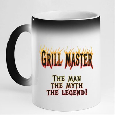 BBQ Grill Masters Meat Smokers Barbecue Chef 11oz Black Color Changing Mug