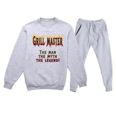 BBQ Grill Masters Meat Smokers Barbecue Chef Premium Crewneck Sweatsuit Set