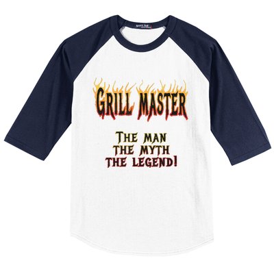 BBQ Grill Masters Meat Smokers Barbecue Chef Baseball Sleeve Shirt