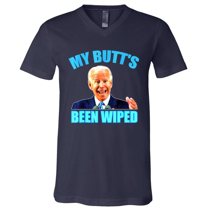 Biden Gaffe My Butts Been Wiped Anti Biden V-Neck T-Shirt