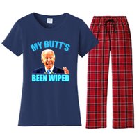 Biden Gaffe My Butts Been Wiped Anti Biden Women's Flannel Pajama Set