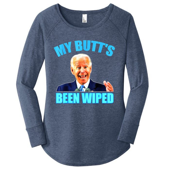 Biden Gaffe My Butts Been Wiped Anti Biden Women's Perfect Tri Tunic Long Sleeve Shirt