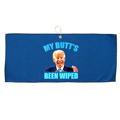 Biden Gaffe My Butts Been Wiped Anti Biden Large Microfiber Waffle Golf Towel