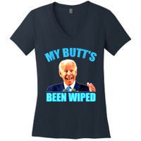 Biden Gaffe My Butts Been Wiped Anti Biden Women's V-Neck T-Shirt