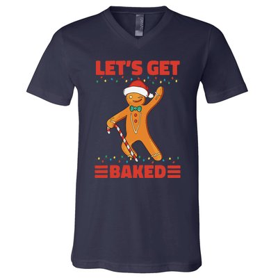 Baked Gingerbread Man Inappropriate Christmas V-Neck T-Shirt