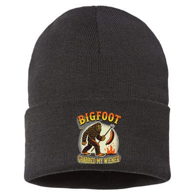 Bigfoot Grabbed My Weiner Bigfoot Grabbed My Wiener Big Foot Sustainable Knit Beanie