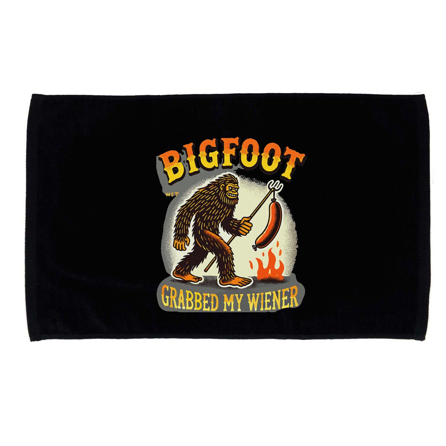 Bigfoot Grabbed My Weiner Bigfoot Grabbed My Wiener Big Foot Microfiber Hand Towel