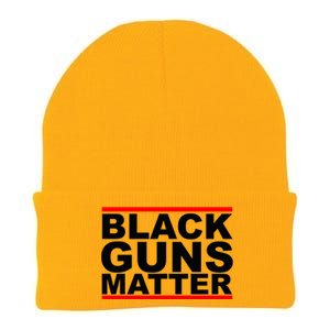 Black Guns Matter Gift For Gun Owner Knit Cap Winter Beanie