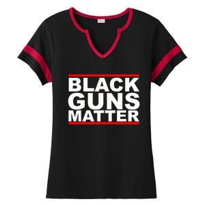 Black Guns Matter Gift For Gun Owner Ladies Halftime Notch Neck Tee