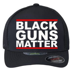 Black Guns Matter Gift For Gun Owner Flexfit Unipanel Trucker Cap