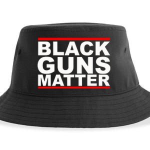 Black Guns Matter Gift For Gun Owner Sustainable Bucket Hat