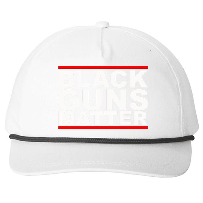 Black Guns Matter Gift For Gun Owner Snapback Five-Panel Rope Hat