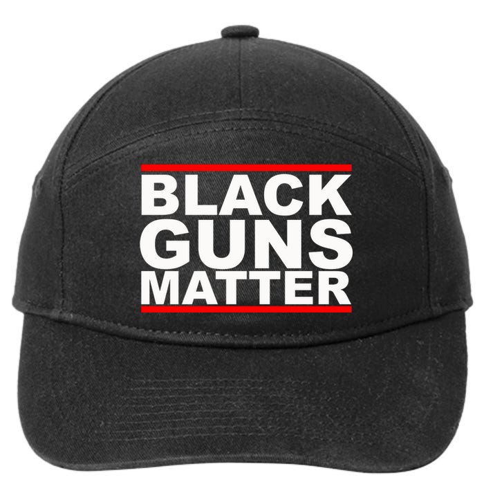 Black Guns Matter Gift For Gun Owner 7-Panel Snapback Hat