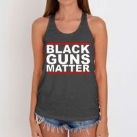 Black Guns Matter Gift For Gun Owner Women's Knotted Racerback Tank