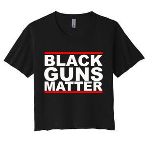 Black Guns Matter Gift For Gun Owner Women's Crop Top Tee