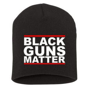 Black Guns Matter Gift For Gun Owner Short Acrylic Beanie