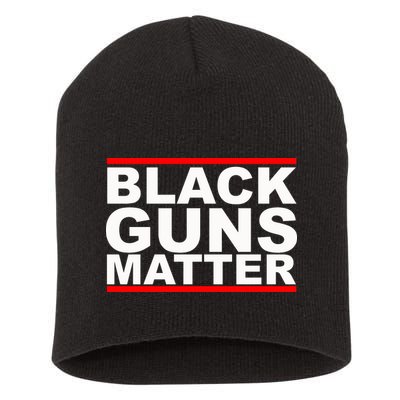 Black Guns Matter Gift For Gun Owner Short Acrylic Beanie