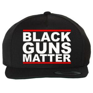 Black Guns Matter Gift For Gun Owner Wool Snapback Cap