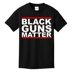 Black Guns Matter Gift For Gun Owner Kids T-Shirt