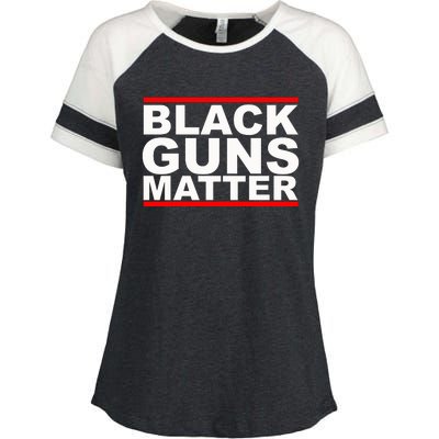 Black Guns Matter Gift For Gun Owner Enza Ladies Jersey Colorblock Tee