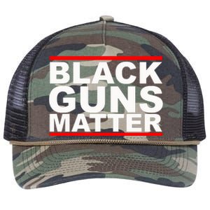 Black Guns Matter Gift For Gun Owner Retro Rope Trucker Hat Cap