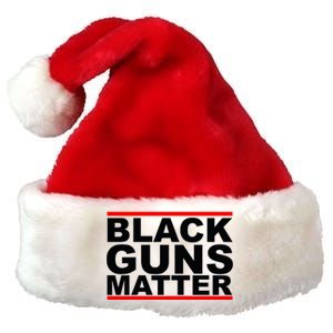 Black Guns Matter Gift For Gun Owner Premium Christmas Santa Hat