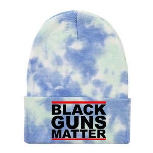 Black Guns Matter Gift For Gun Owner Tie Dye 12in Knit Beanie