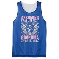 Biker Gear Motorcycle Funny Gift Grandma Assuming I'm Like Most Gift Mesh Reversible Basketball Jersey Tank